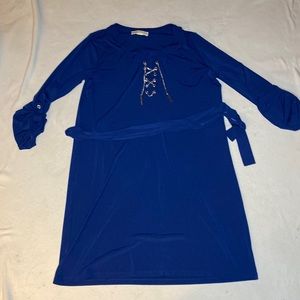 Michael Kors blue shirt dress size L
